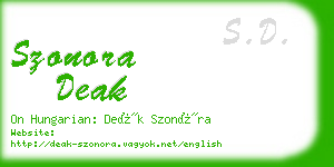 szonora deak business card